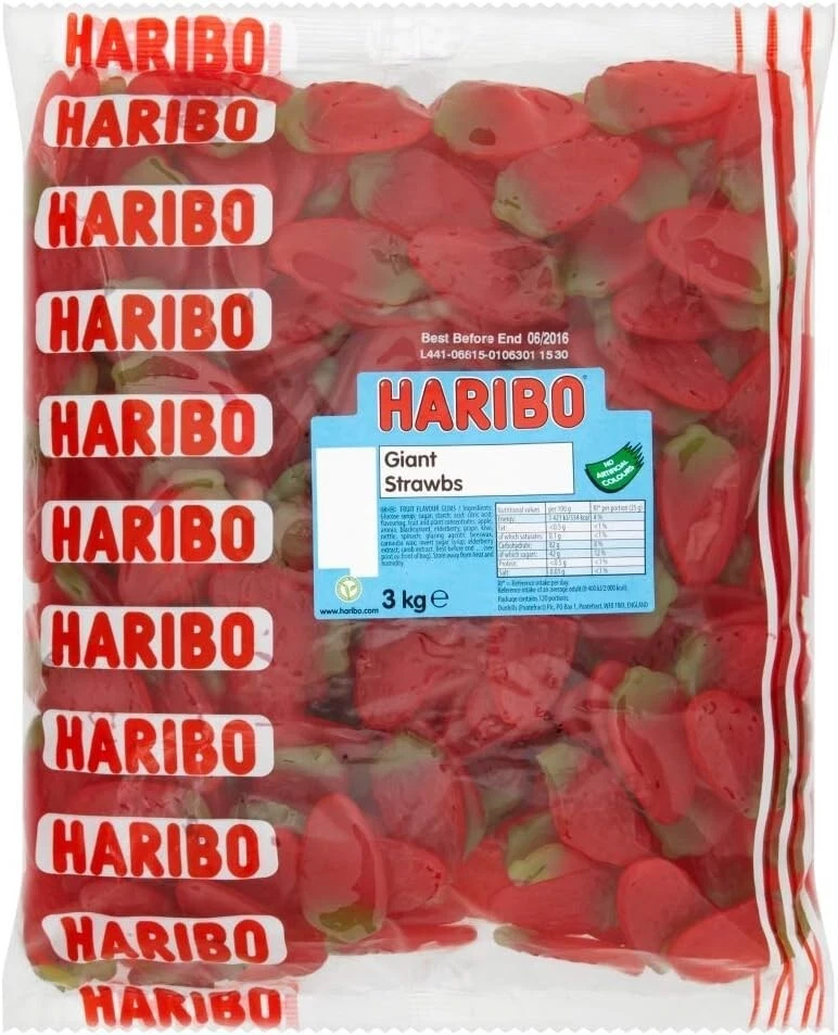 Haribo Giant Strawbs 3kg