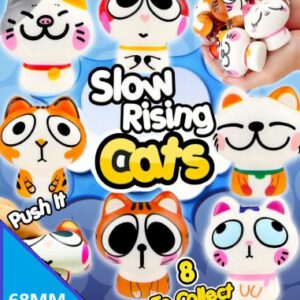 68mm Gevulde Capsule Slow rising Cats collectie 100 stuks. Prijs per 100 stuks
